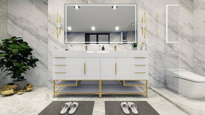 Boreal 72" Double Sink Freestanding Bathroom Vanity