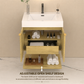 Karina 30" Fluted Floating Bathroom Vanity with Integrated Sink