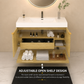 Karina 36" Fluted Floating Bathroom Vanity with Integrated Sink