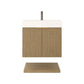Karina 24" Fluted Floating Bathroom Vanity with Integrated Sink