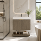 Karina 30" Fluted Floating Bathroom Vanity with Integrated Sink