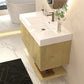 Karina 42" Fluted Floating Bathroom Vanity with Integrated Sink