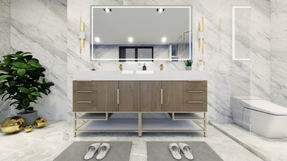 Boreal 72" Double Sink Freestanding Bathroom Vanity