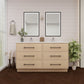 Arezzo 60" Double Sink Freestanding Bathroom Vanity (6 Drawers)