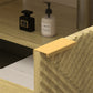 Karina 42" Fluted Floating Bathroom Vanity with Integrated Sink