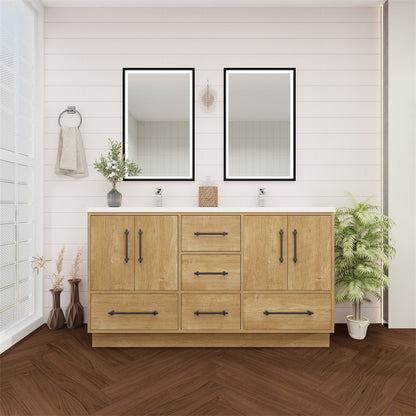 Arezzo 60" Double Sink Freestanding Bathroom Vanity