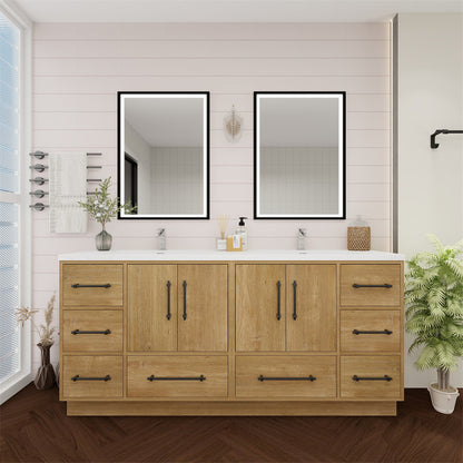 Arezzo 72" Double Sink Freestanding Bathroom Vanity
