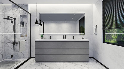 Anderson 84” Double Sink Freestanding Modern Bathroom Vanity