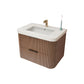 Haven Fluted 30" Floating Vanity | Modern Curved Wall-Hung Cabinet