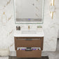Haven Fluted 36" Floating Vanity | Modern Curved Wall-Hung Cabinet