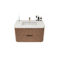 Haven Fluted 36" Floating Vanity | Modern Curved Wall-Hung Cabinet