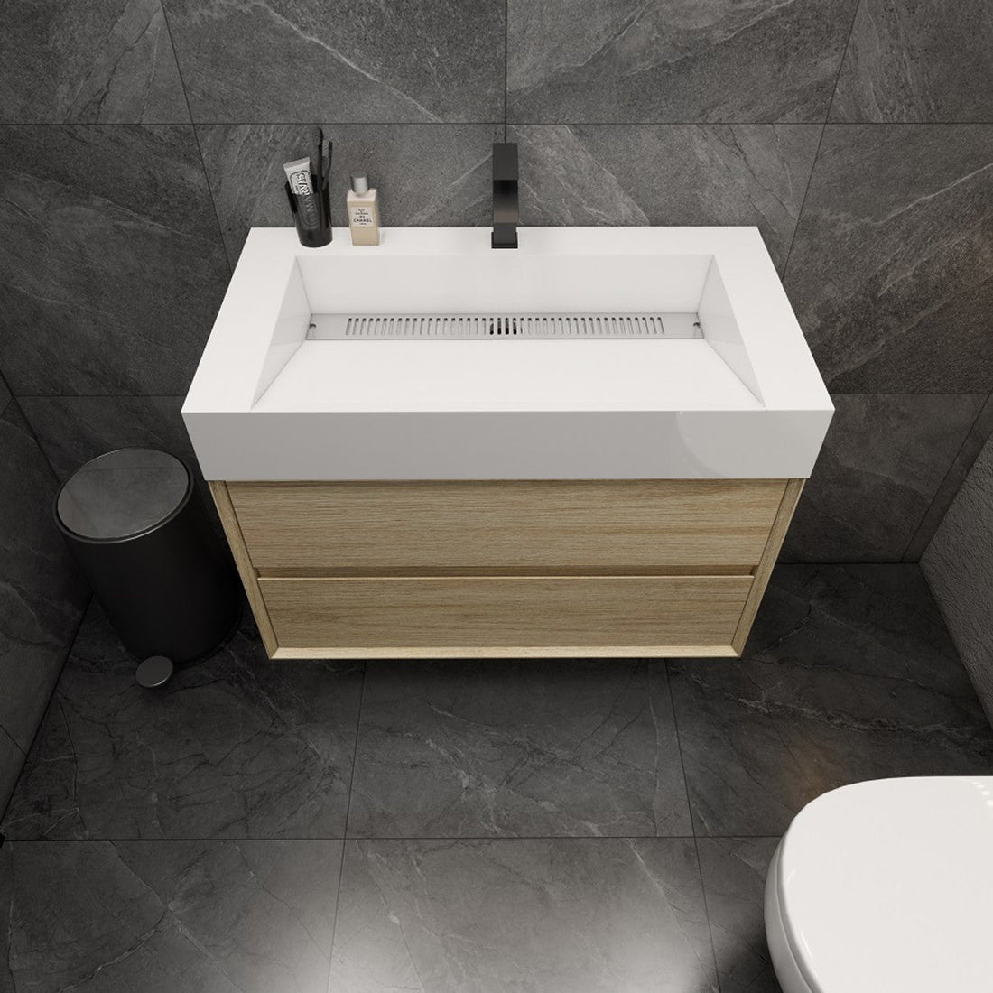 Halo 36” Single Sink Floating Bathroom Vanity