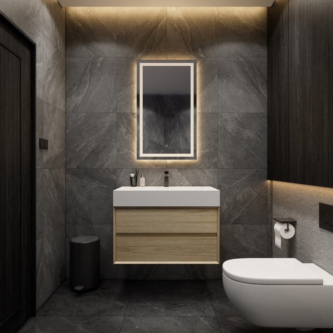 Halo 36” Single Sink Floating Bathroom Vanity