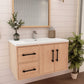 Arezzo 36" Solid Wood Floating Bathroom Vanity (Left Drawers)