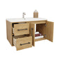 Arezzo 36" Solid Wood Floating Bathroom Vanity (Left Drawers)