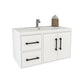 Arezzo 36" Solid Wood Floating Bathroom Vanity (Left Drawers)