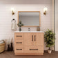 Arezzo 42" Single Sink Freestanding Bathroom Vanity (Left Side Drawers)