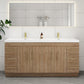 Aqua 84” Double Sink Freestanding Bathroom Vanity