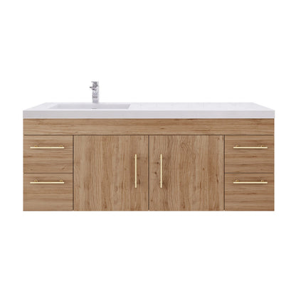 Aqua 60“ Single Sink Floating Bathroom Vanity (Left Offset Sink)