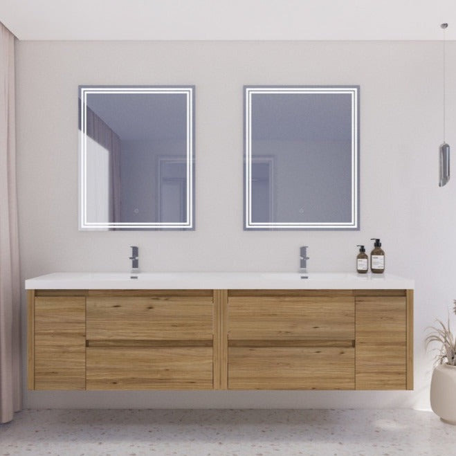 Oasis 72” Double Sink Floating Bathroom Vanity