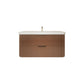 Haven Fluted 42" Floating Vanity | Modern Curved Wall-Hung Cabinet