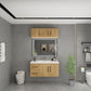 Arezzo 42" Solid Wood Floating Bathroom Vanity (Left Drawers)