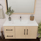 Arezzo 42" Solid Wood Floating Bathroom Vanity (Left Drawers)