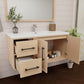 Arezzo 42" Solid Wood Floating Bathroom Vanity (Left Drawers)