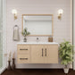 Arezzo 42" Solid Wood Floating Bathroom Vanity (Left Drawers)