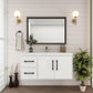 Arezzo 42" Solid Wood Floating Bathroom Vanity (Left Drawers)