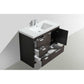 Lucia 42" Classic Freestanding Bathroom Vanity (Left Drawers)