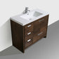 Lucia 42" Classic Freestanding Bathroom Vanity (Left Drawers)