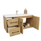 Arezzo 42" Solid Wood Floating Bathroom Vanity (Left Drawers)