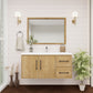 Arezzo 42" Solid Wood Floating Bathroom Vanity (Right Drawers)