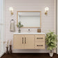 Arezzo 42" Solid Wood Floating Bathroom Vanity (Right Drawers)