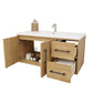 Arezzo 42" Solid Wood Floating Bathroom Vanity (Right Drawers)
