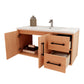 Arezzo 42" Solid Wood Floating Bathroom Vanity (Right Drawers)