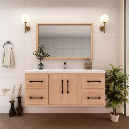 Arezzo 48" Solid Wood Floating Bathroom Vanity