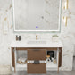 Haven Fluted 48" Floating Vanity | Modern Curved Wall-Hung Cabinet