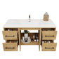 Arezzo 48" Solid Wood Floating Bathroom Vanity