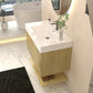 Karina 36" Fluted Floating Bathroom Vanity with Integrated Sink