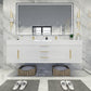 Boreal 72" Double Sink Floating Bathroom Vanity (Middle Drawers)
