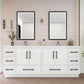 Arezzo 84" Double Sink Freestanding Bathroom Vanity