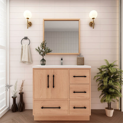 Arezzo 36" Single Sink Freestanding Bathroom Vanity (Right Side Drawers)