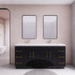 Aqua 84” Double Sink Freestanding Bathroom Vanity