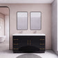 Aqua 60” Double Sink Freestanding Bathroom Vanity