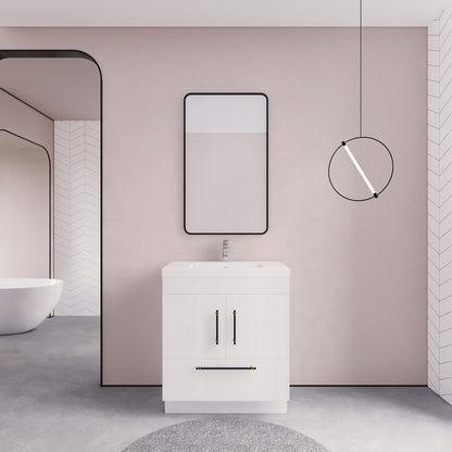 Aqua 30" Single Sink Freestanding Bathroom Vanity