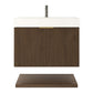 Karina 30" Fluted Floating Bathroom Vanity with Integrated Sink