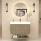 Karina 36" Fluted Floating Bathroom Vanity with Integrated Sink
