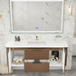 Haven Fluted 60" Floating Vanity | Modern Curved Wall-Hung Cabinet